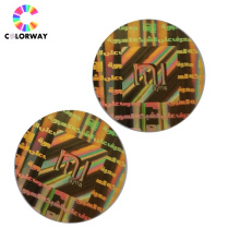 Top quality waterproof custom logo hologram laser sticker label euro